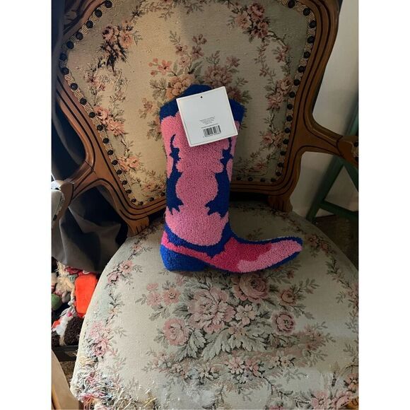 NWT Luxe Collection Cowgirl Boot Shaped Throw Pillow ADORABLE 16” - Picture 3 of 6